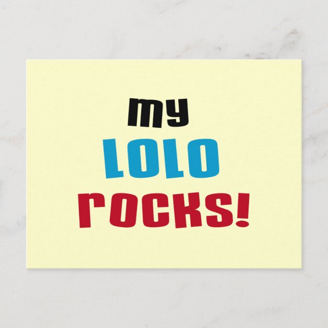 Meine Lolo Rocks T - Shirt und Geschenke Postkarte (Vorderseite)