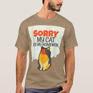 Meine lustige Katze aß meine Hausaufgaben Kinder,  T-Shirt