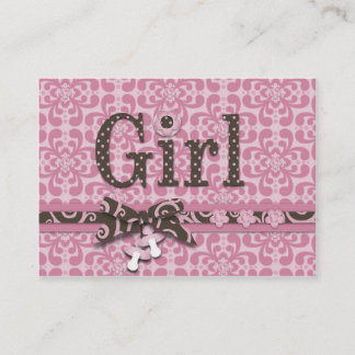 Meine Mädchen-Baby-Duschen-Erinnerungs-Karte Visitenkarte