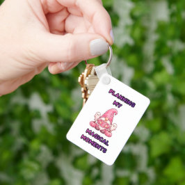 Meine magischen Momente planen – Rosa Gnom Schlüsselanhänger