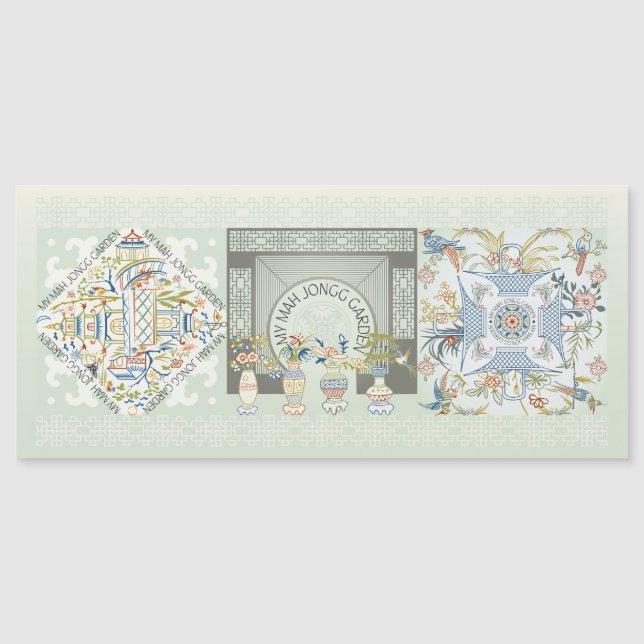 Meine Mah Jongg Garden Magnetkarte (Vorderseite)