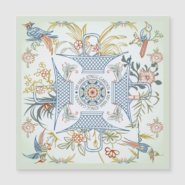 Meine Mah Jongg Garden Magnetkarte (Vorderseite)