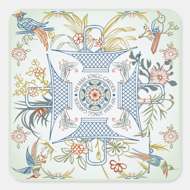 Meine Mah Jongg Garden Stickers (Vorderseite)