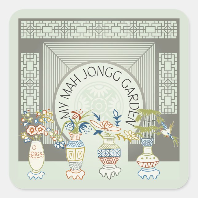 Meine Mah Jongg Garden Stickers (Vorderseite)
