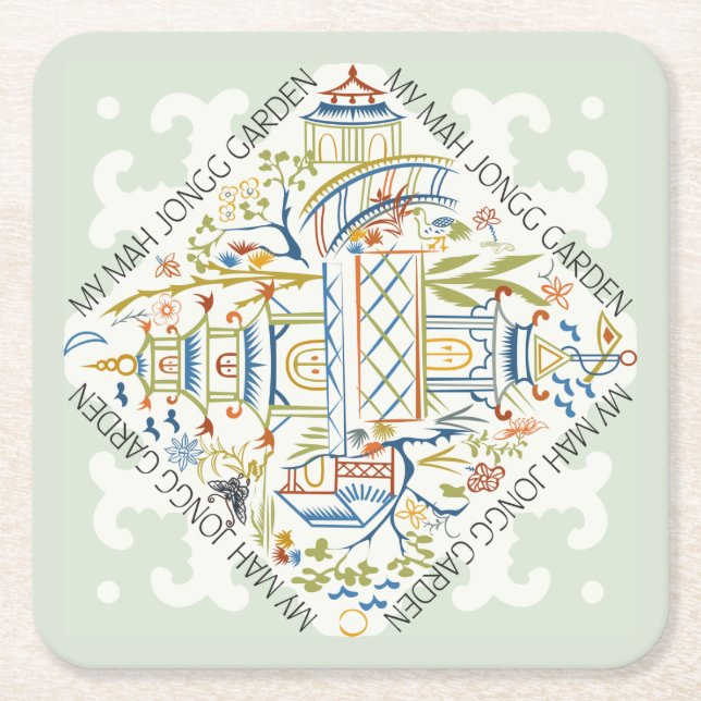 Meine Mah Jongg Garden Untersetzer (Vorderseite)
