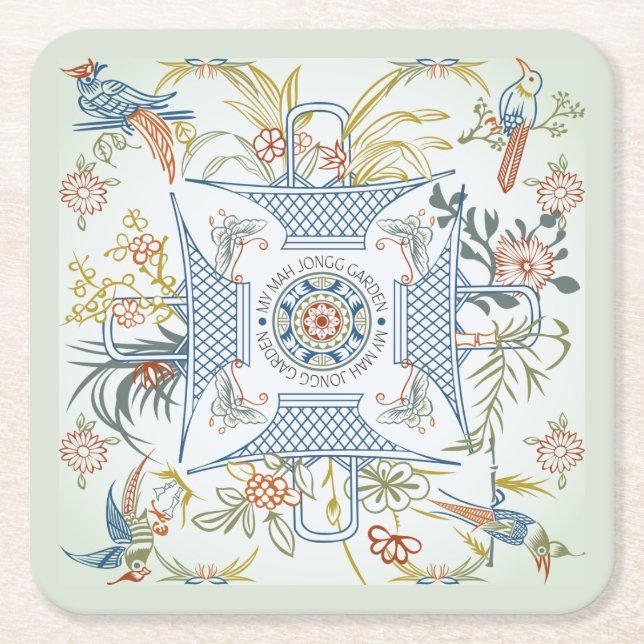 Meine Mah Jongg Garden Untersetzer (Vorderseite)