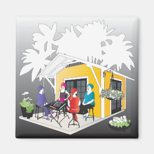 Meine Mah Jongg-Hütte Magnet