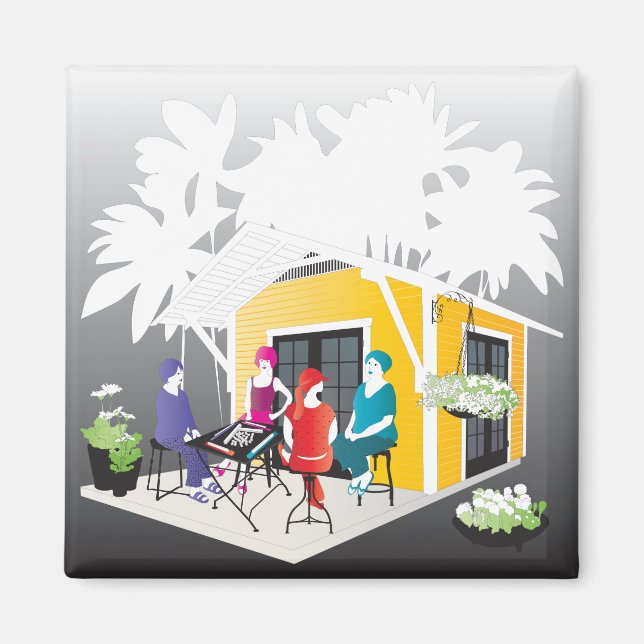 Meine Mah Jongg-Hütte Magnet (Vorne)