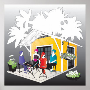 Meine Mah Jongg-Hütte Poster