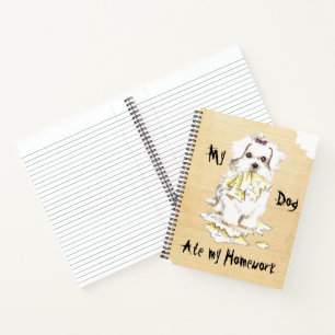 Meine Malteser Ate My Hausaufgaben Notizbuch