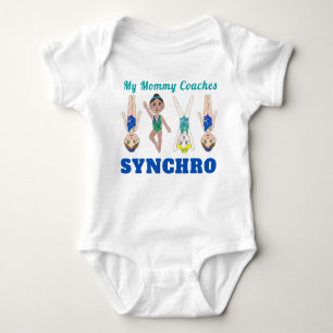 Meine Mama Coaches Synchro synchronisierte Schwimm Baby Strampler