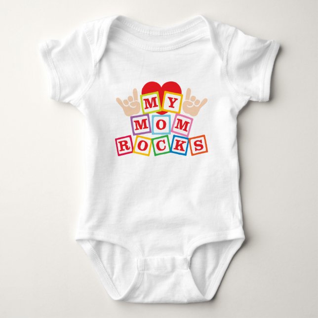Meine Mama-Felsen Baby Strampler (Vorderseite)