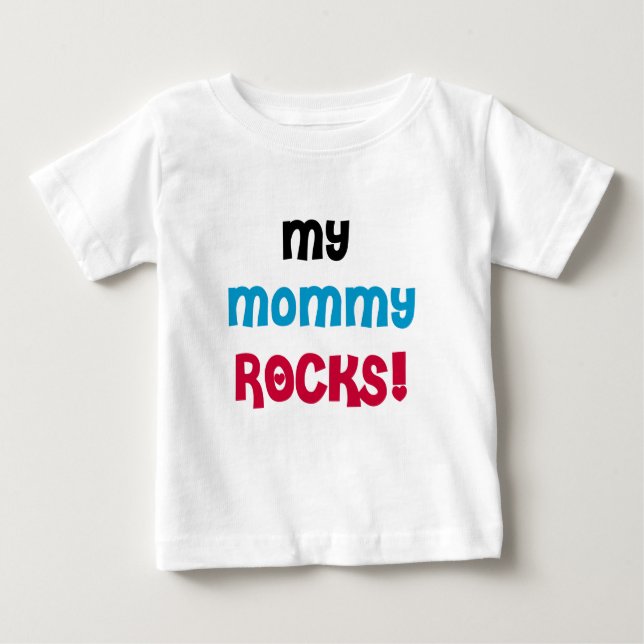 Meine Mama-Felsen Baby T-shirt (Vorderseite)