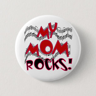 Meine Mama-Felsen Button