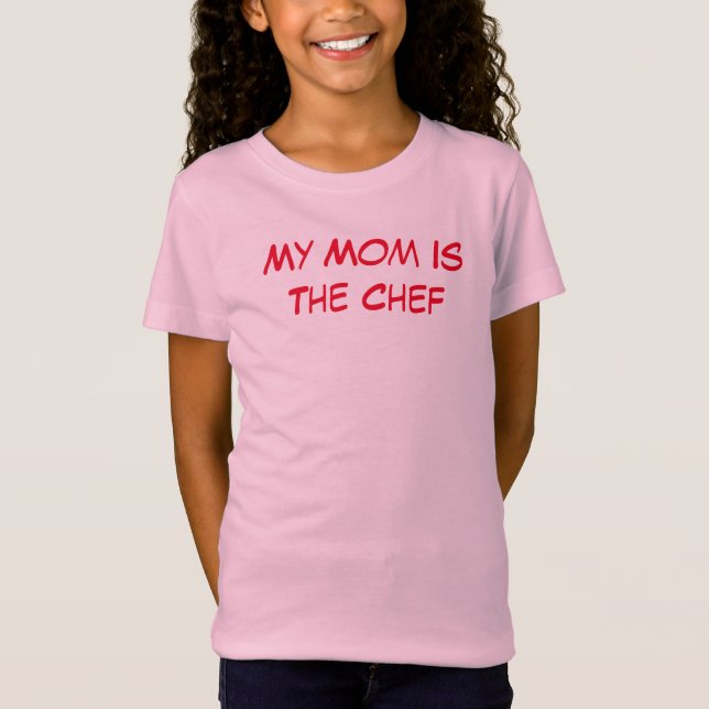 Meine Mama ist der Koch Girls Pink T - Shirt