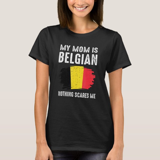 Meine Mama ist die belgische Flagge, die das Kultu T-Shirt (Vorderseite)