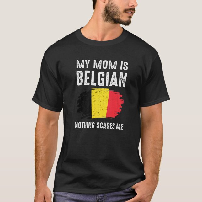 Meine Mama ist die belgische Flagge, die das Kultu T-Shirt (Vorderseite)