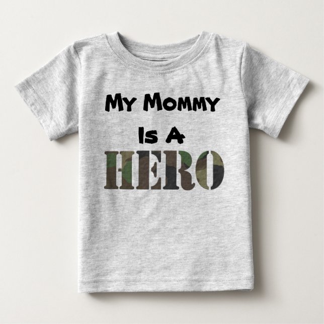 Meine Mama ist ein Held Baby T-shirt (Vorderseite)