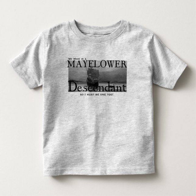 Meine Mama ist ein Mayflower Nachkomme Kleinkind T-shirt (Vorderseite)