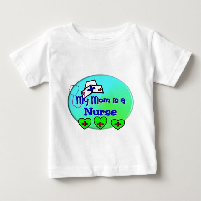 "Meine MAMA ist Krankenschwester" für Krankenschwe Baby T-shirt (Vorderseite)