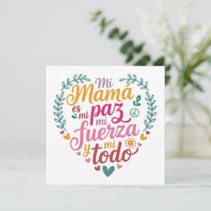 Meine Mama ist mein Frieden – Farbiger typografisc Feiertagskarte