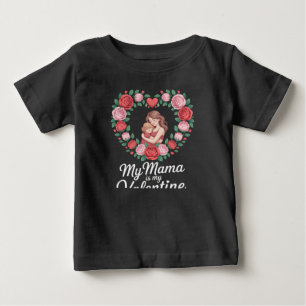 Meine Mama ist meine Valentinsgruß-Blumenkranz-Ill Baby T-shirt