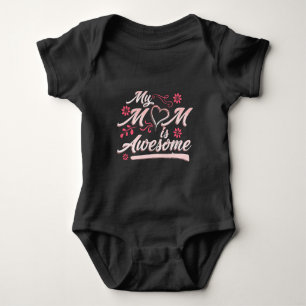 Meine Mama ist Phantastische Girl-Floral Baby Strampler