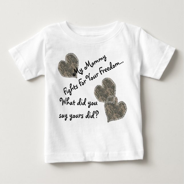 Meine Mama kämpft für deine Freiheit Baby T-shirt (Vorderseite)