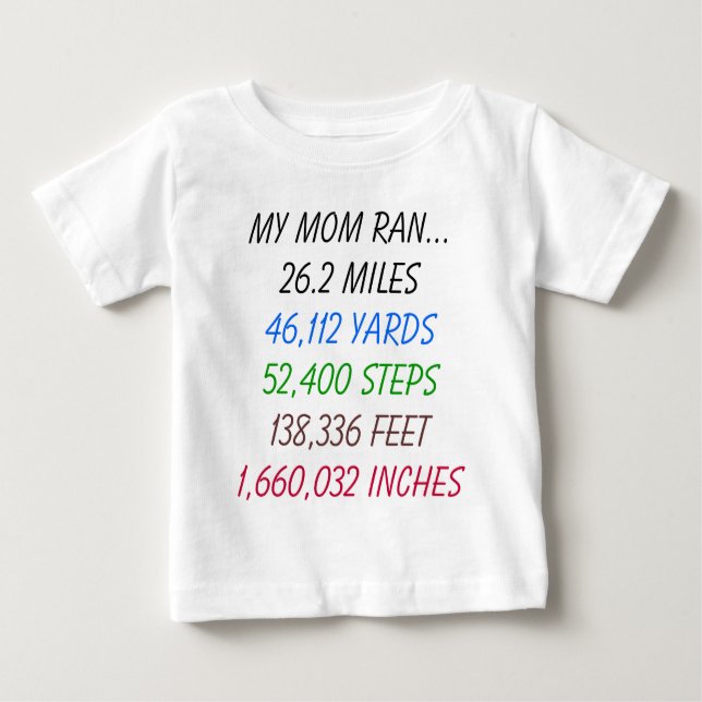 Meine Mama ließ 26,2 Meilen laufen Baby T-shirt (Vorderseite)