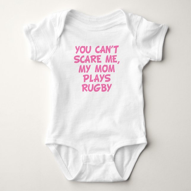 Meine Mama Plays Rugby Baby Strampler (Vorderseite)