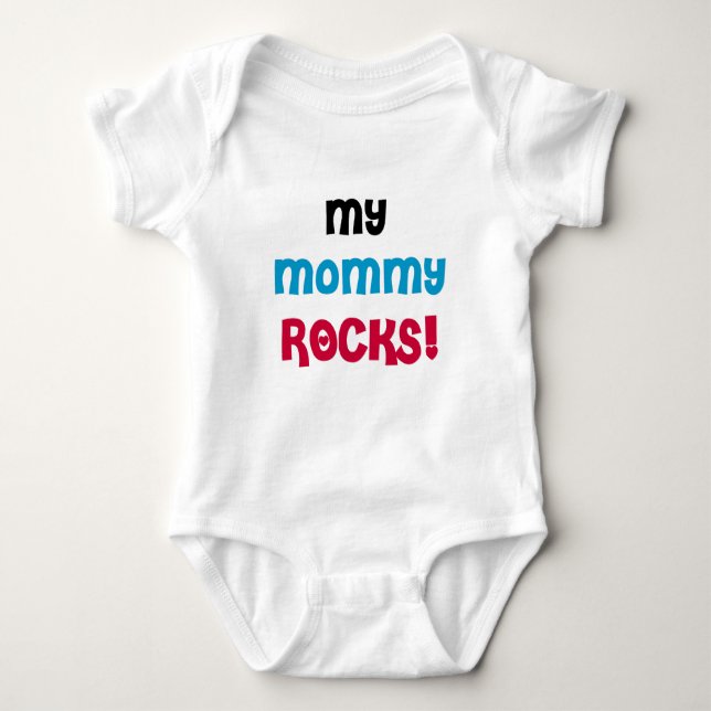 Meine Mama Rocks Baby Strampler (Vorderseite)