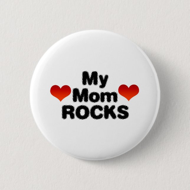 Meine Mama Rocks Button (Vorderseite)