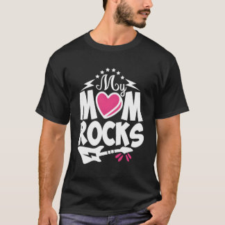Meine Mama Rocks May Mothers Day Art Anniversary C T-Shirt