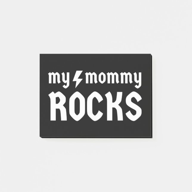 Meine Mama Rocks Post-it Klebezettel (Vorderseite)