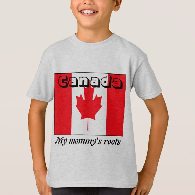 Meine Mama wurzelt canada Kinder T - Shirt (Vorderseite)