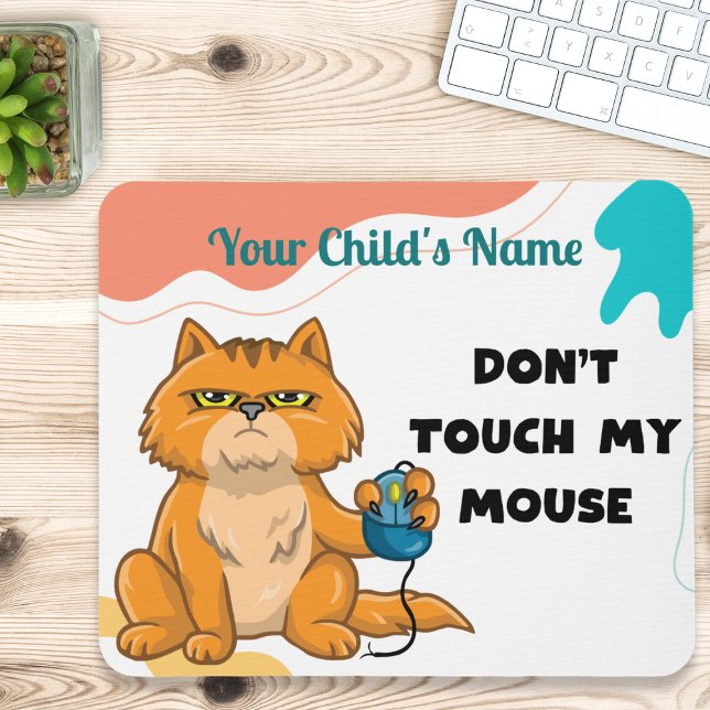 "Meine Maus nicht Touch" Katze mit Maus Personalis Mousepad (Von Creator hochgeladen)