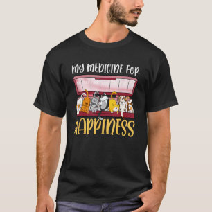 Meine Medizin Für Glück Katzen Kätzchen Jeden Tag T-Shirt