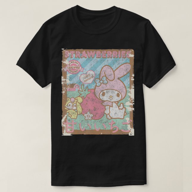 Meine Melody Strawberry Picking Strawberries Farm T-Shirt (Design vorne)