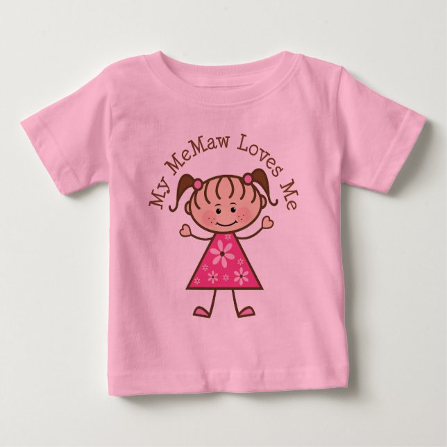 Meine Memaw-Lieben Strichmännchen Baby T-shirt (Vorderseite)