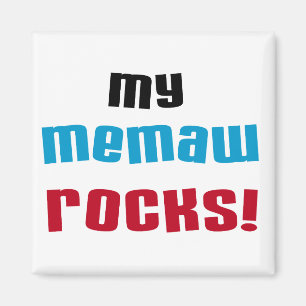Meine Memaw Rocks T - Shirt und Geschenke Magnet
