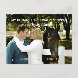 Meine Menschen haben aufgehört, über Verlobung zu Einladungspostkarte