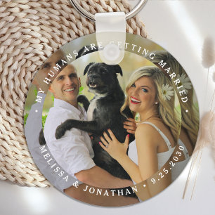 Meine Menschen heiraten Benutzerdefiniertes Hunde- Schlüsselanhänger