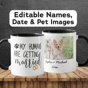 Meine Menschen heiraten Hund & Katze Foto Tasse