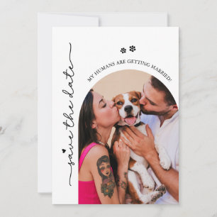 Meine Menschen heiraten Hunde-Foto Hochzeit Save The Date