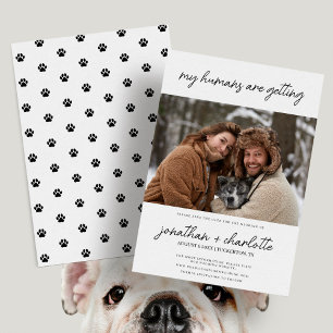 Meine Menschen heiraten Hundehochzeit lustig Save The Date