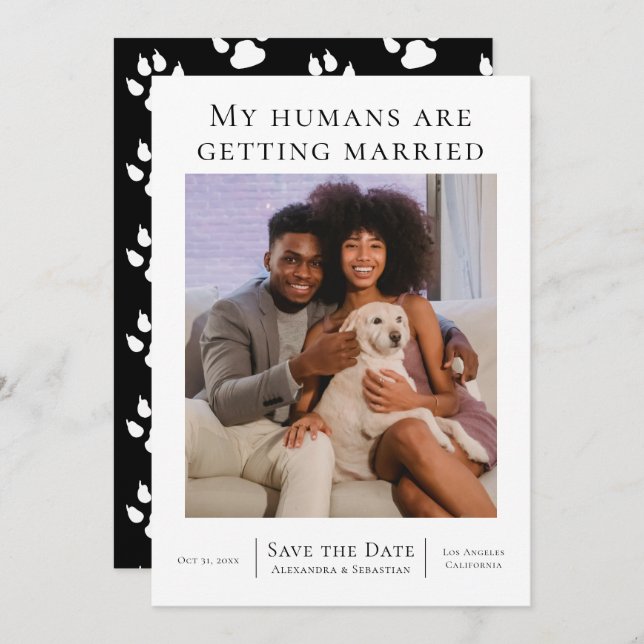 Meine Menschen heiraten Personalisiert Hochzeit Save The Date (Vorne/Hinten)