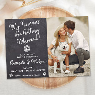 Meine Menschen heiraten rustikale Hunde Hochzeit Save The Date