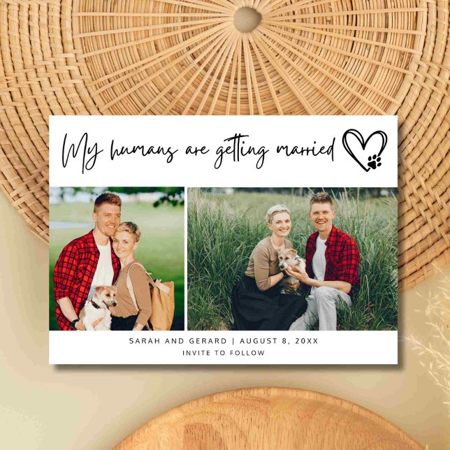 Meine Menschen heiraten Save the Date (My Humans Are Getting Married Save the Date)