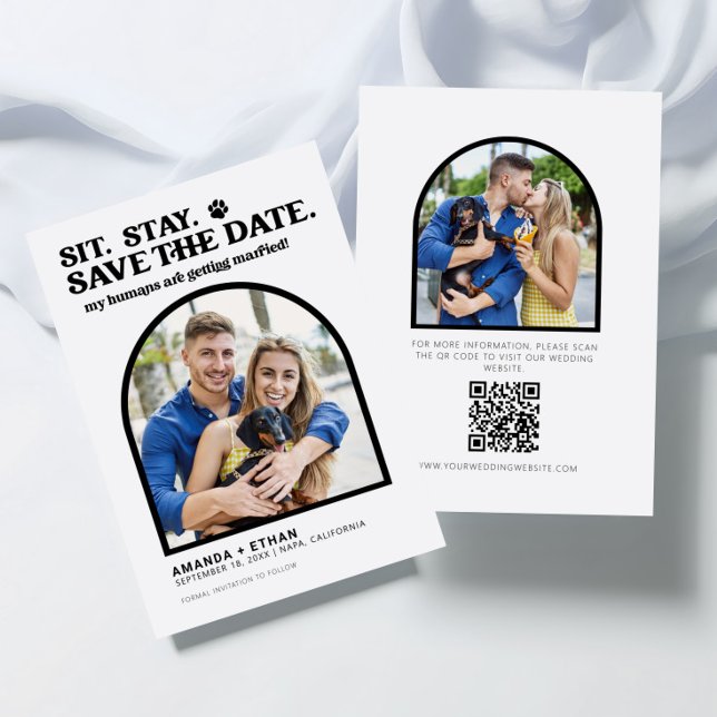 Meine Menschen werden heiraten, wenn der Hund Hoch Save The Date (Von Creator hochgeladen)