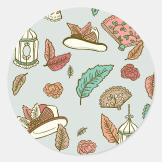 Meine Messe Lady Runder Aufkleber